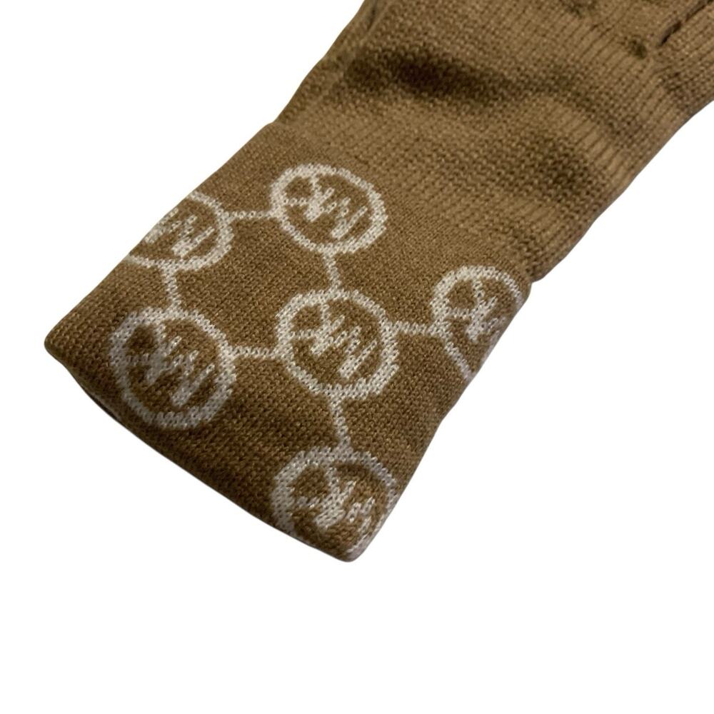Michael Kors Tan Gloves with Logo Cuff - Picture 4 of 9